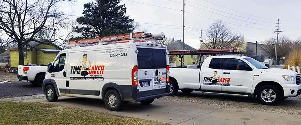timesaver home services hutchinson plumber hvac repair vans