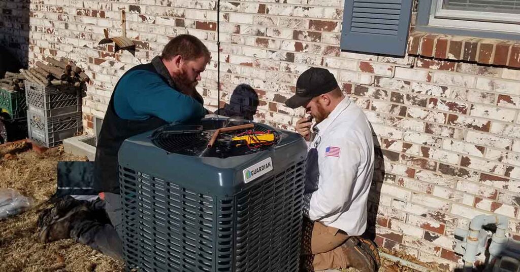 TimeSaver AC installation and repair technicians at Hutch house
